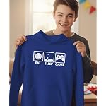 Tstars Eat Sleep Game Hoodie for Men and Teens Funny Gamer Pullover Cool Gaming Apparel Hoodies Boys - Image 3
