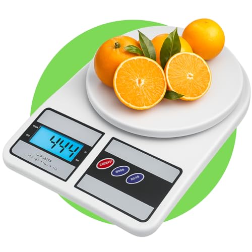 Balança Digital Precisão Cozinha Nutricional Pesar Alimentos Confeitaria Comida 0 A 10 Kg Profissional E Uso Domestico Base Antiderrapante Visor de Alta Definição Resistente Água Premium