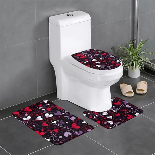 Tapis de bain rectangulaire ensemble toilettes tapis forme U O - 2