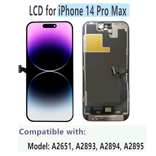 image for MP+ for iPhone 14 Pro Max Screen Replacement,[Face ID] 3D Touch Screen