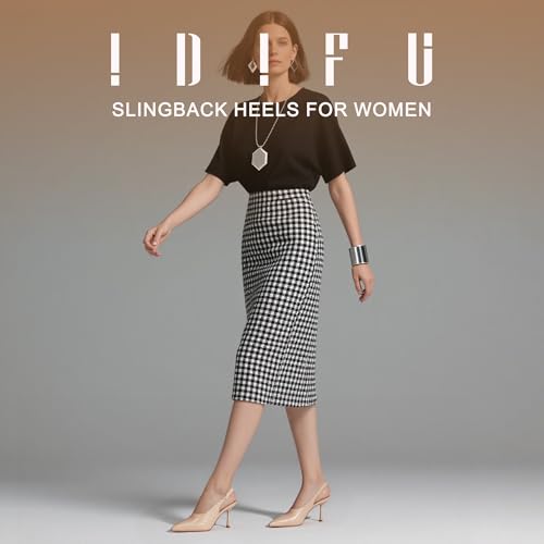 IDIFU IN4 Slingback Closed Toe Heels Women's Pumps High Stiletto Pointed Toe Heels Prom Wedding Work Dress Shoes for Women Dressy Comfortable Sexy Trendy Fashion Pumps Shoes2