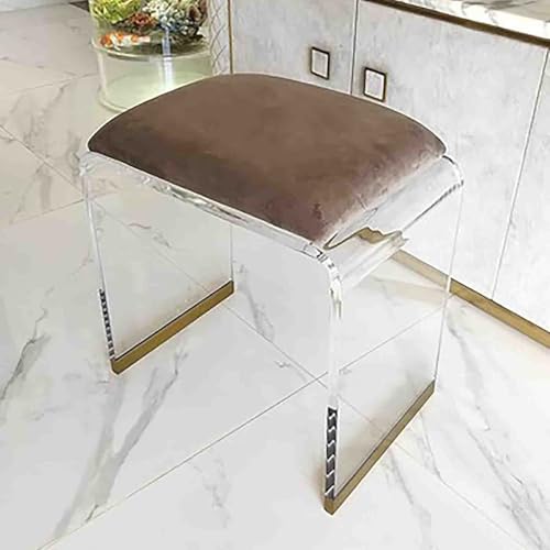 Tabouret moderne en acrylique violet pour chambre et salon chic