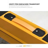 STRONGBOLD Klappbock H400 2er-Set, höhenverstellbar mit 1.000 kg Tragkraft (im Paar), langlebige multifunktionale Arbeitsböcke für Metall und Brennholz, mit Werkbankfunktion und kompaktem Design – Ansicht 7