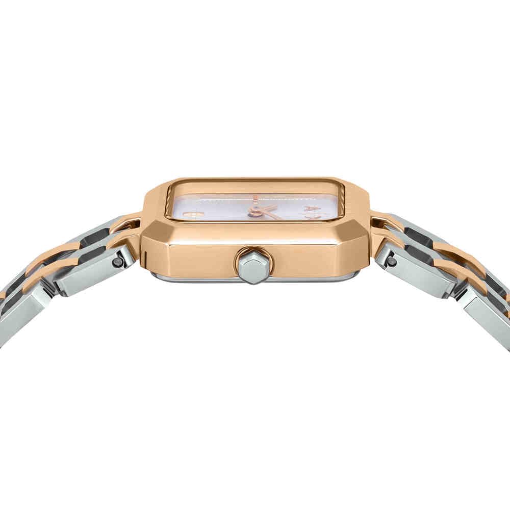 Armani Exchange Orologio da donna, Movimento al quarzo a due lancette e cassa da 27 mm con cinturino in acciaio inossidabile