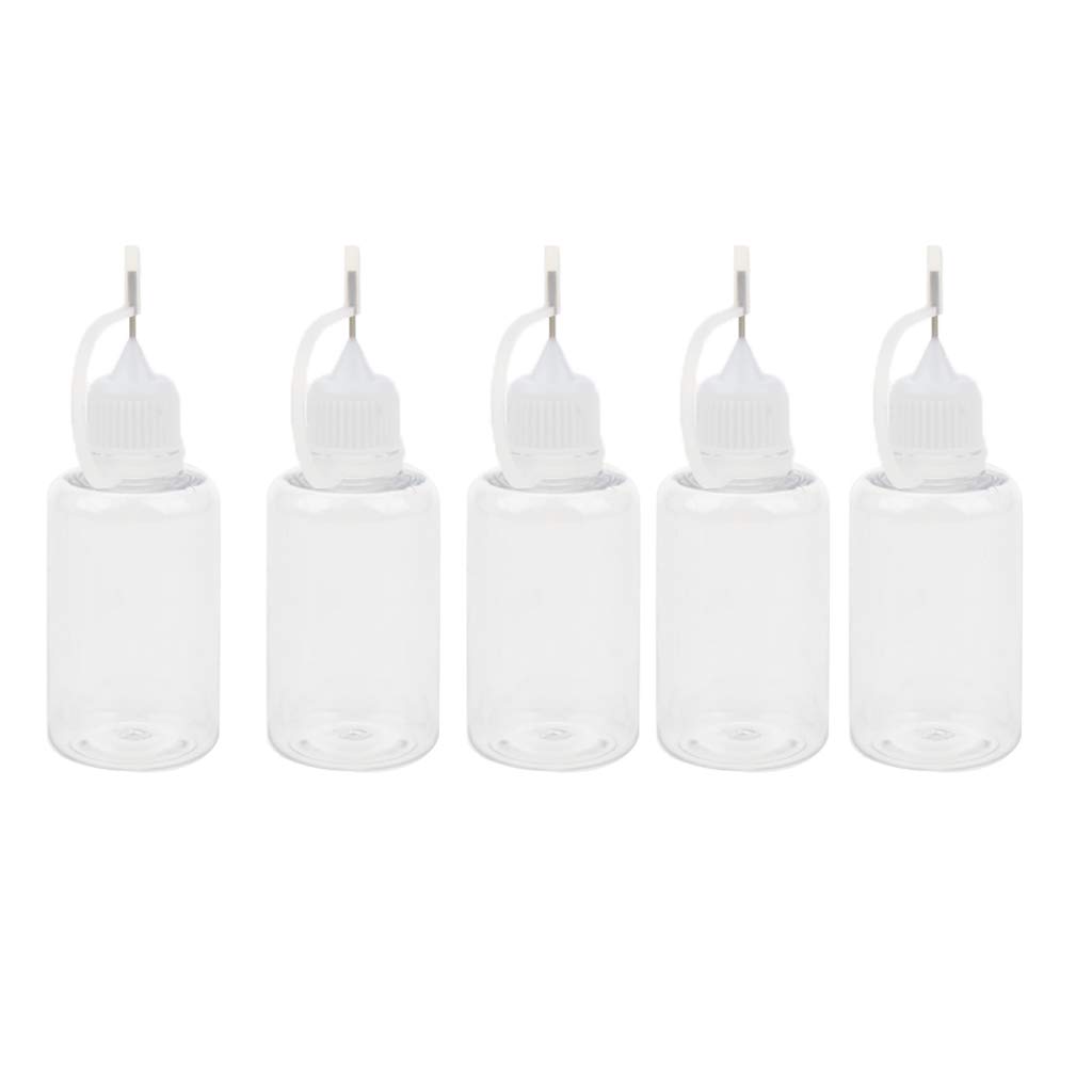 FLAWISH 5Pcs 30ml Squeeze Bottle Water Bottle Needle Tip Dropper Juice