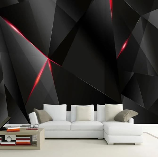 Photo murale science fiction 3D grand format effet lumière noire
