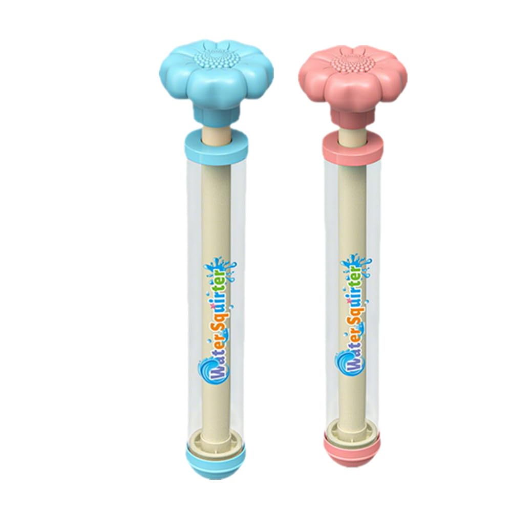 Firework Water Gun,Telescopic Fireworks Water Blaster for Kids, Summer Pool Beach Backyard Water Toys for Boys Girls, Outdoor Water Squirter for Family Water Fight Party Favors (Pink+Blue)