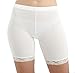 ANNY Women's Under Skirt Lace Slip Shorts (Large), white