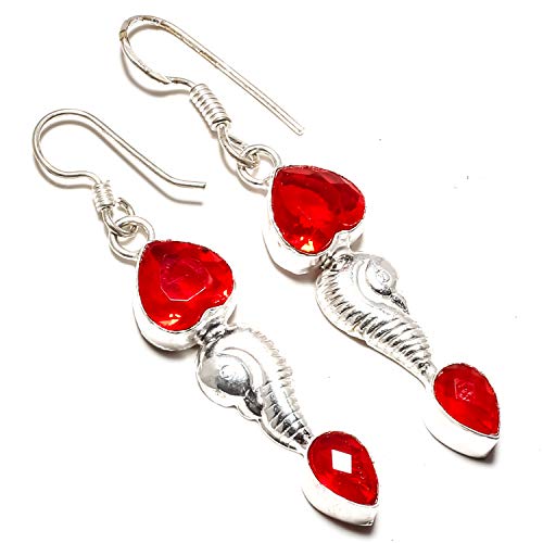 Boucles d'oreilles grenat argent 925 anti-allergie pour oreilles sensibles