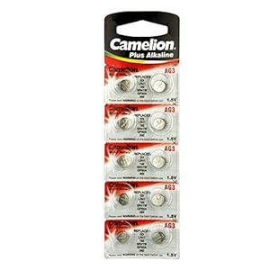 10 camelion ag3 / lr41 / 192 / 392 pile bouton longue durée de vie (date d'expiration marqué)