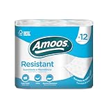 Amoos Resistant Papel Higiénico - 2 Capas - 6 Packs con 12 Rollos