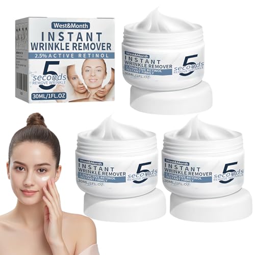Crema Antiarrugas de Efecto Inmediato 5 Second,30 ml,Crema Antiarrugas Efecto Inmediato Para Bolsas bajo los ojos y piel Flácida,Antiedad,Reafirmante,Reduce Líneas Finas.
