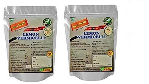 Desi Mealz Ready to Eat Food Products Instant Healthy Breakfast – Indian,Tasty and Healthy Ready to Eat Food Packed Food, Best Travel Food Each 80 gm (Lemon Vermicelli, Pack of 2)