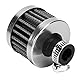 13 mm Mini-Öleinlassfilter Kurbelgehäuse Entlüftungsventil Kurbelgehäuseentlüftung Universal-Autozubehör(Silber)