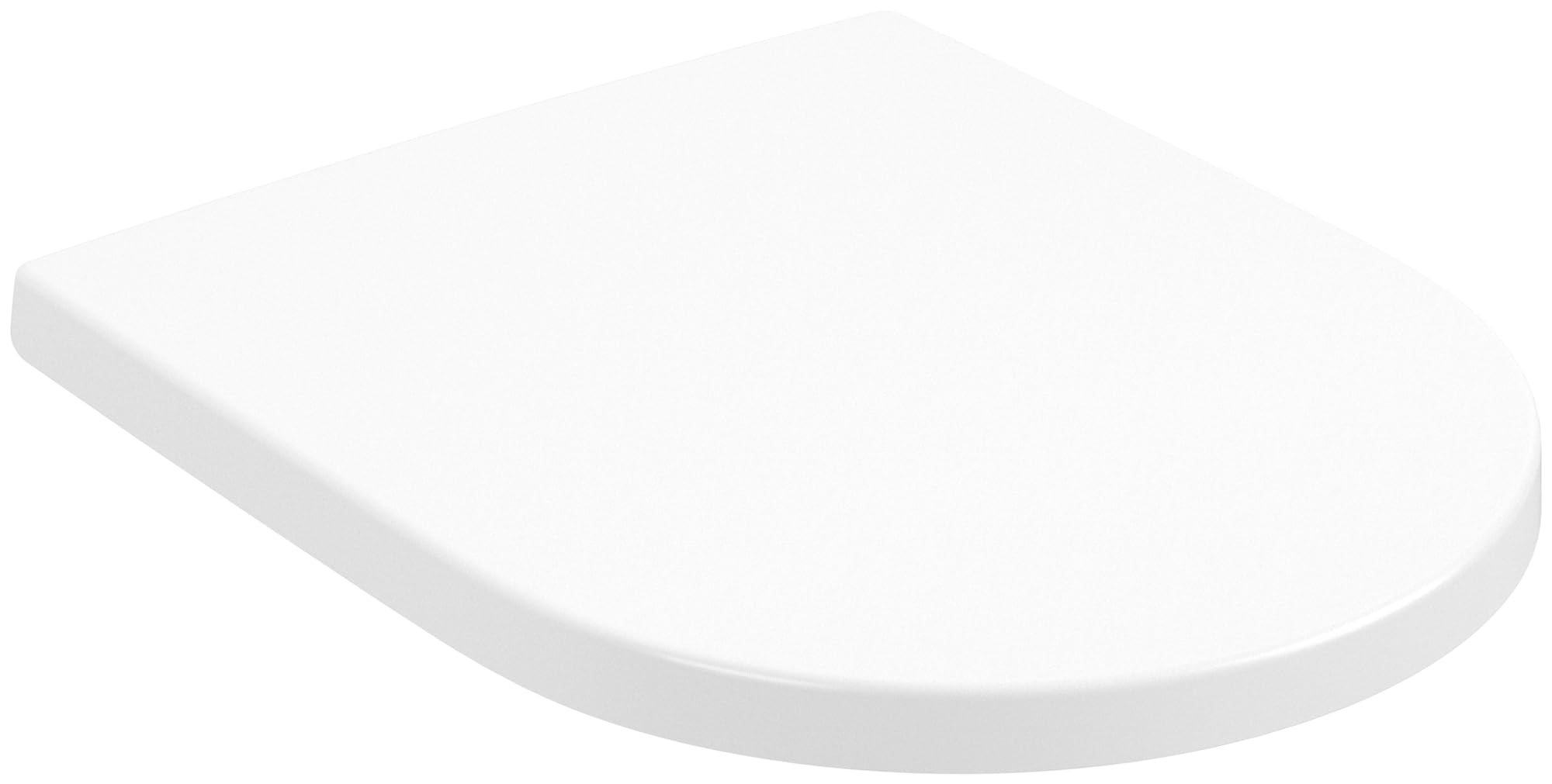 Villeroy & Boch Subway 3.0 Toilet seat, Toilet lid with Soft-Closing Mechanism, Removable Toilet seat Made from Break-Proof Duroplast, Toilet lid Original Spare Part, D-Shape, Stone White, matt