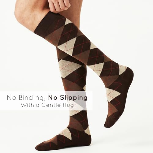 Image of Mysocks Unisex Knee High Long Socks Argyle