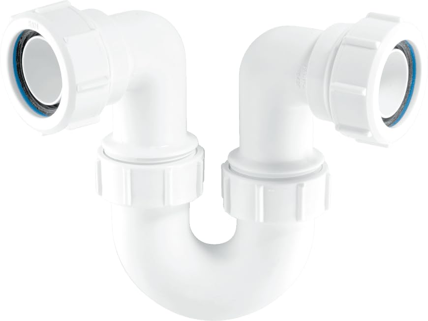 McalpineSR10 Running Tubular Swivel 'P' Trap-1.25 inch, White