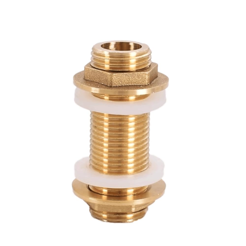 Conector de unión de tubería de latón roscado completo macho BSP de 1/4", 3/8", 1/2" y 3/4", tamaño BSP3I4 L 10
