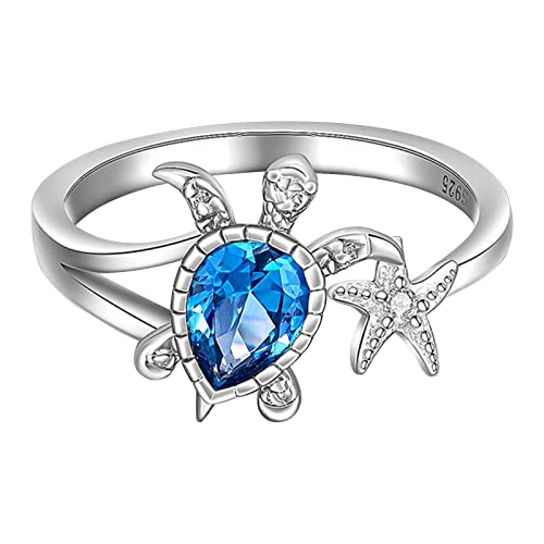 Generisch Silver Retro Multilayer Star Diamond Ring Rhinestone Ring Elegant Star Ring Adjustable Opening for Women Rings Wood Training, Einheitsgröße, Other, No Gemstone