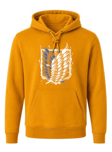 Image of ADRO Mens Abstract Graphic Hoodie | 320 GSM Cotton Poly Fleece | Regular Fit Contemporary Artistic Sweatshirt for Winter & Streetwear