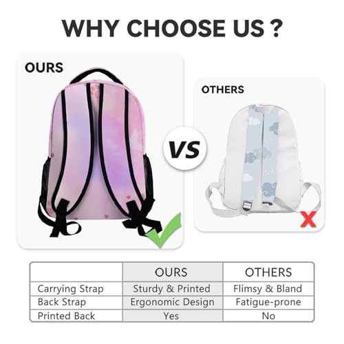 Cat Backpack for Girls, 17 Inch Cute Kids Backpacks for Elementary School, Pink Large Capacity Animals School Bag for Kindergarten 6