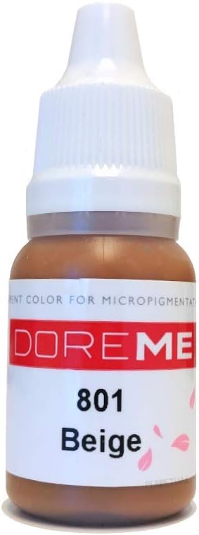 The Elixir Beauty Doreme Professional Permanent Makeup Pigment Tattoo Ink, Passed SGS, DermaTest Micro Pigment Organic Eyebrows, CLINICALLY Tested, Beige, 1/3 Oz