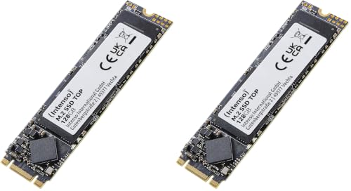 Intenso Interne M.2 SSD SATA III Top, 128 GB, 550MB/Sekunde (Packung mit 2)