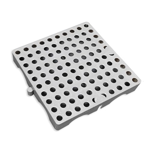 Tarima De PláStico, Plataforma De Almacenamiento Impermeable, Tarimas Ligeras Encajables, Rejillas Transpirables De Hdpe Para EstanteríAs De ArtíCulos(Gris)