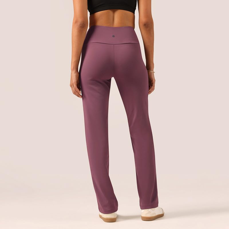 Image of BlissClub Women's Ultimate Straight Pants - Lite, High Waist Formal Trousers with Wide Waistband, Tall (for Women Above 5'5 ft)