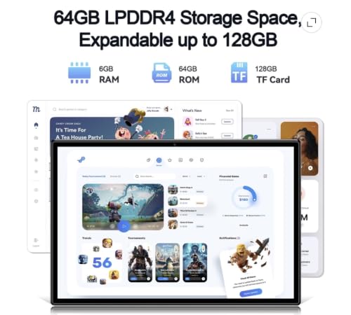 Image of 2025 Android 13 Tablet,STA 10.1 inch Tablets 6GB+64GB +128GB Expand, 6000mAh Octa-Core Tablet Drop-proof Case, 1280*800 HD IPS Display, GPS, 5G /2.4G WiFi,Dual 5MP+13MP Camera for Adults and Kids