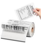 Omezizy Clear Thermal Labels 4x6-Transparent Thermal Labels Self-Adhesive Waterproof Thermal Stic...