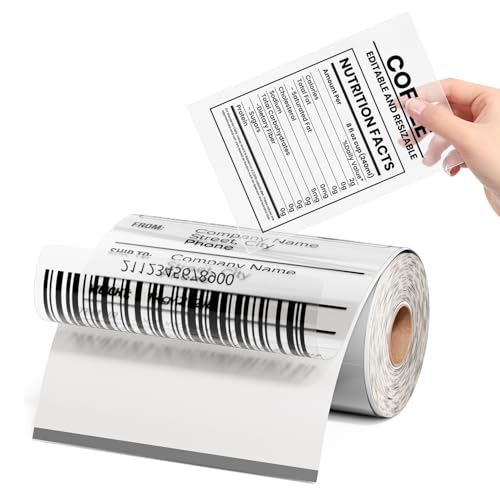 Image of 4x6 Transparent Thermal Labels, 100Pcs Clear Thermal Labels