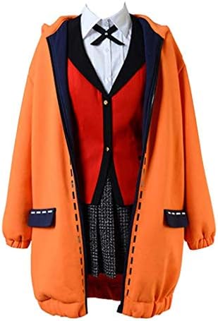 Kakegurui Compulsive Gambler Runa Yomotsuki Costume Jacket Long Hooded Coat