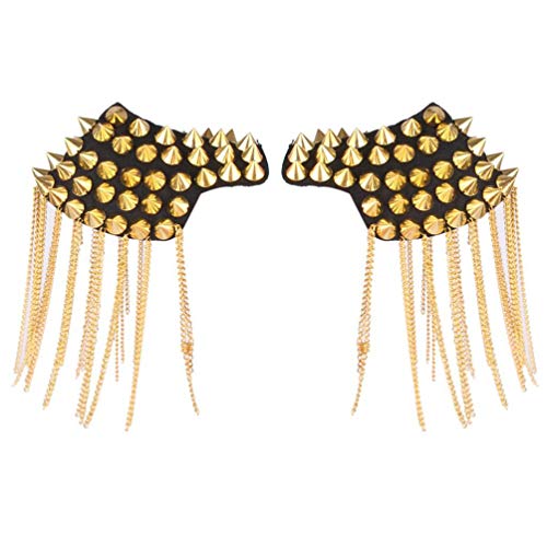 PRETYZOOM 1 par Vintage Borla Tassel Epaulets Rebite Epaulettes Ouro Blazer Ombro Epaulete Trajes Te