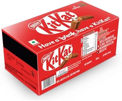 Nestlé KitKat 4 Fingers Choco-Coated Wafer Bar, 808.5g (Pack of 21)