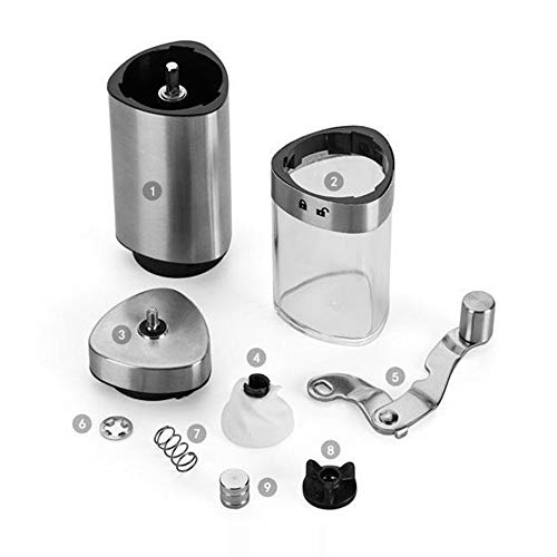 Kaffeemühle Manuelle Espressomühle mit Verstellbarer konischer Keramik Hand-Kaffeemühle mit Keramik-Mahlwerk… – Bild 4