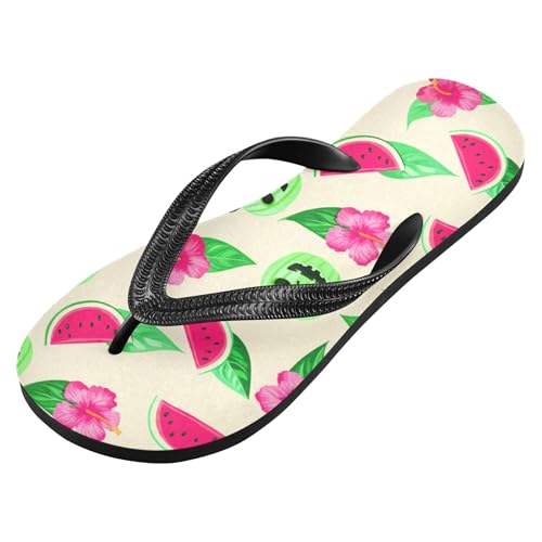 Burbuja Pastel Watermelon Pumpkin Flip Flops for Women Men, Soft Thong Sandals Rubber Slippers for Pool Beach Essentials2