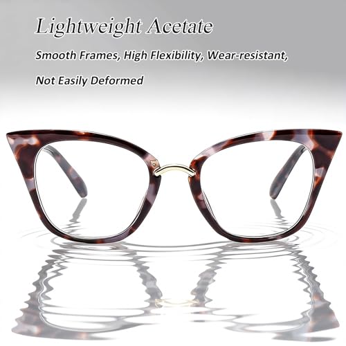 Image of Cat Eye Blue Light Blocking Glasses for Women Men, Anti-fatigue Anti UV Ray Computer Gaming Glasses