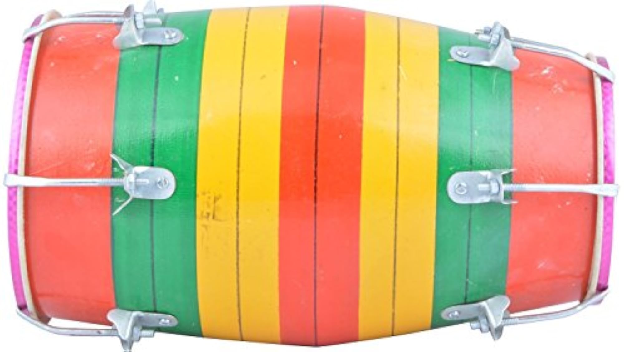 1 Piece Dholak - Screw Type - Multi-Coloured