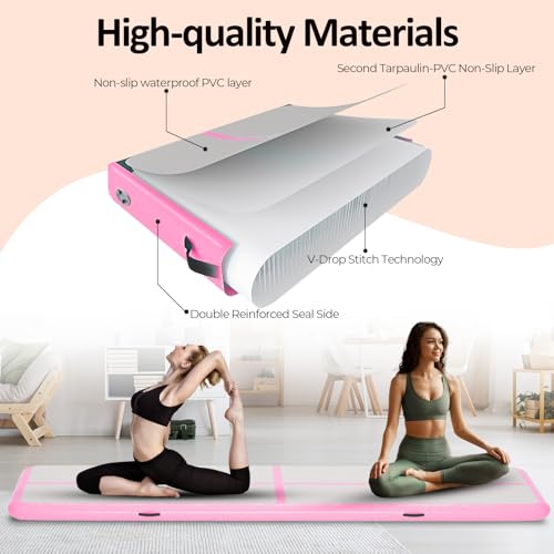 10 Ft Inflatable Air Gymnastics Mat 4 Inch Thick with Electric Pump for Home Use/Training/Cheerleading/Yoga Tumbling Mat for Gymnastics Mats for Tumbling - Image 6