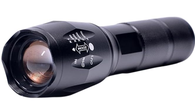 Modes t-650 Portable Bright Waterproof Zoom able Long Range Focus Flashlight emergency Led lights Torch XML-T6 (Black : Rechargeable) T650 B4-image-1