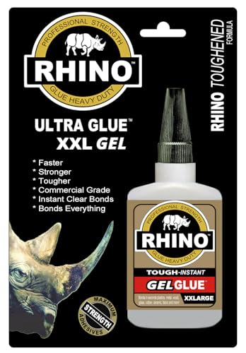 Rhino Glue Gel, Heavy Duty XXLarge 50 Gram Clear
