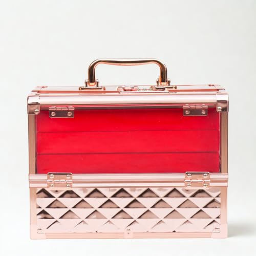 Image of Adson Professional Beauty Make Up Cosmetic Vanity Box /Case 4 Trays with Mirror (Multi)