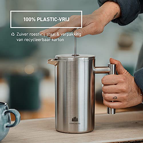 Groenenberg French Press cafetière rvs 0,6 L (3 kopjes) French