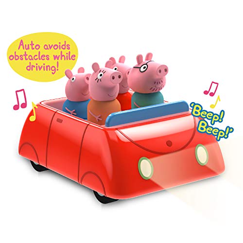Peppa Pig's Clever Car Interactive Pre-School Toy With Lights And Sounds - Self Driving - Plays Peppa Music And Talks - Motorized Vehicle With Collision Avoidance Sensors– Red