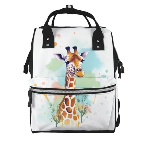 Sac à dos à langer girafe de grande capacité pour les mamans