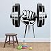 Hantel Vinyl Wandtattoo für Kinder Fitnessräume Dekoration Fitness Center Bodybuilding Sport Gym Aufkleber Wandbild Dekor 80x75cm