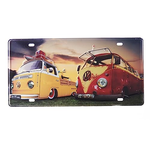 Image of Vol wagen Bus Multipurpose Metal Signs - License Wall Plate, Decorative Car Tag - Ideal for Cafe, Restaurant, Shop, Home, Hotel, Club, Office, Living Area