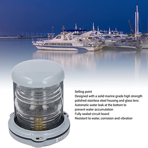 Feu de mât de signalisation blanc de qualité marine haute résistance Haofy 24V - 2