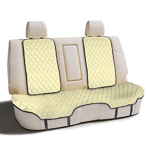 Fh Group Car Seat Cushion Neosupreme Automotive Seat Cushions - Universal Fit, Rear Car Seat Cushion, Car Seat Cushions With Non-Slip Silicone Backing For Suv, Sedan, Van Rear Set Beige #TOP12